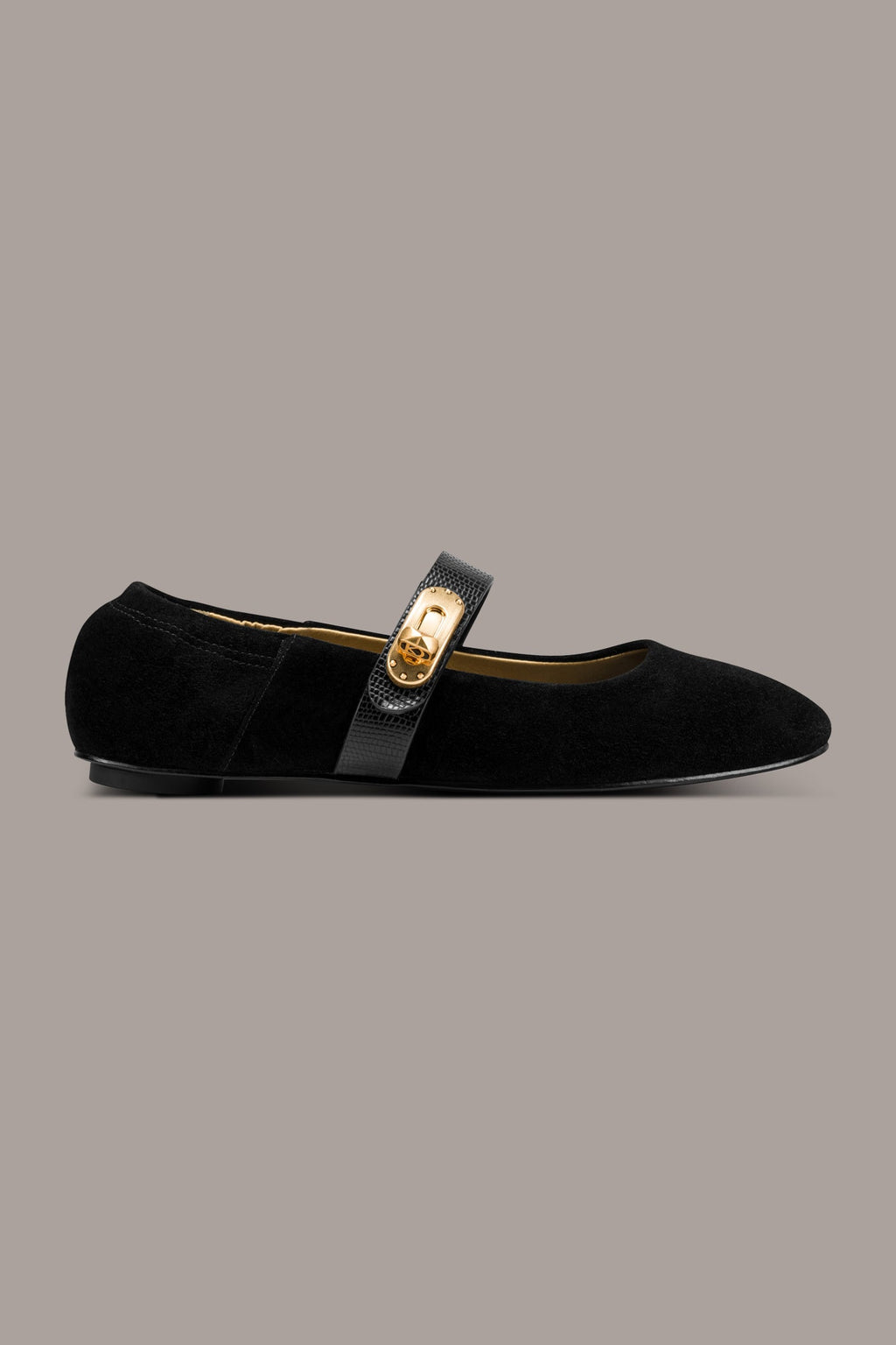 ANSELM SUEDE MARY JANE FLAT