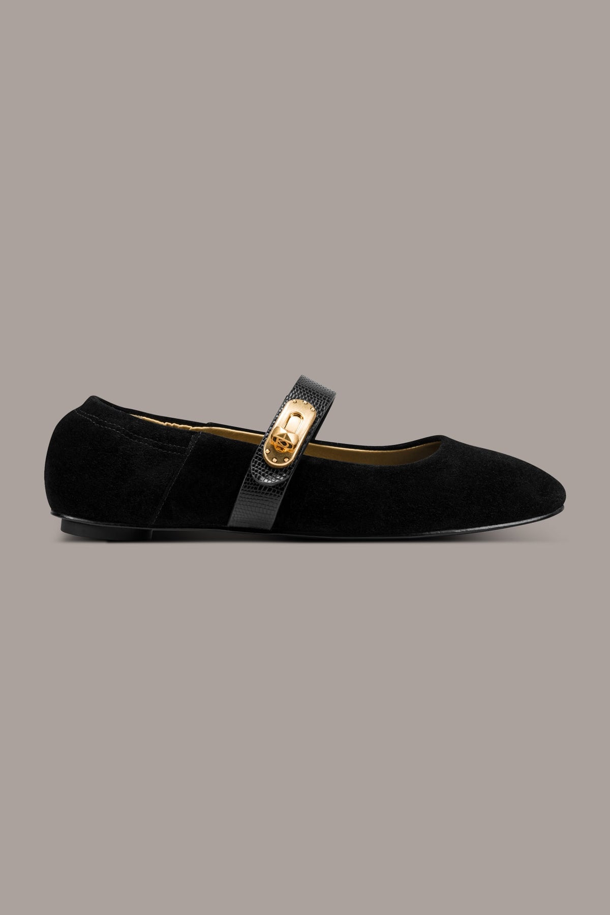 ANSELM SUEDE MARY JANE FLAT