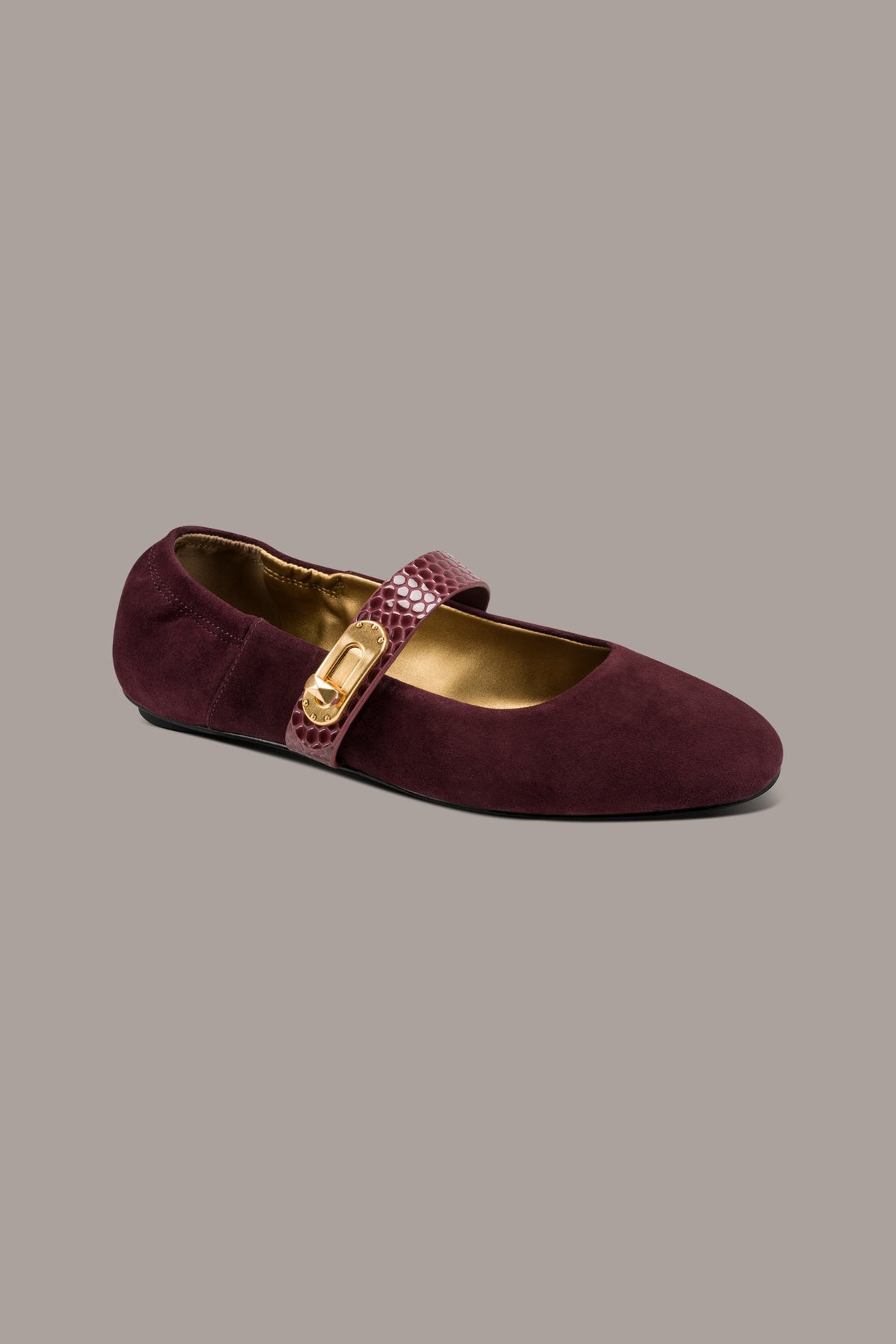 ANSELM SUEDE MARY JANE FLAT