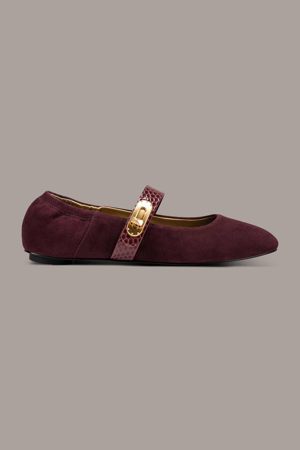 ANSELM SUEDE MARY JANE FLAT
