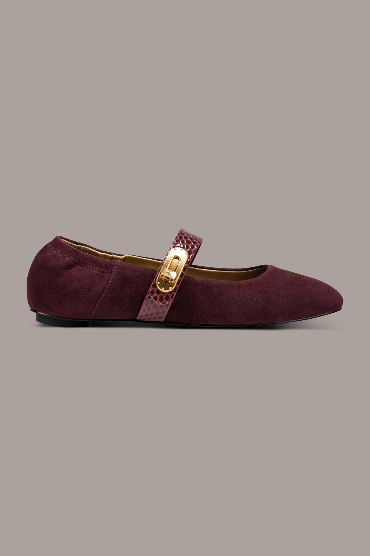 ANSELM SUEDE MARY JANE FLAT