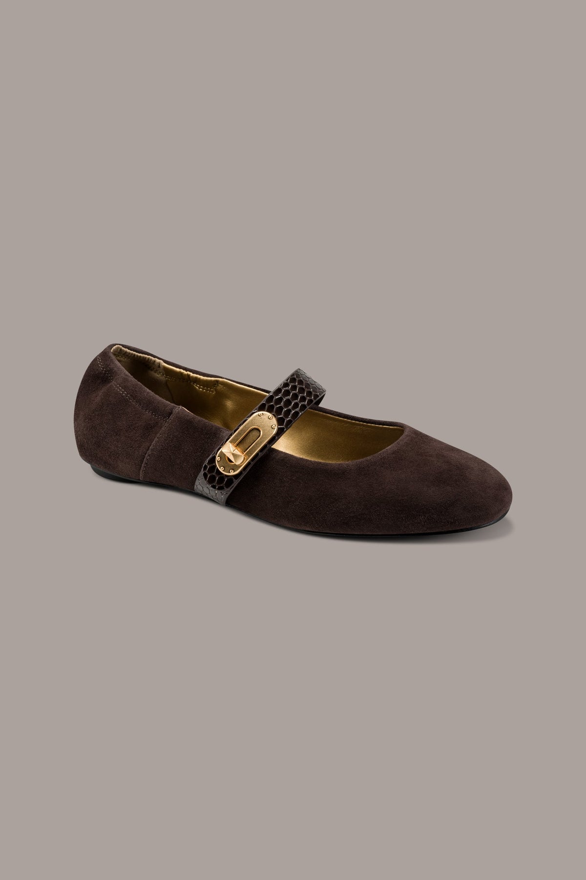 ANSELM SUEDE MARY JANE FLAT