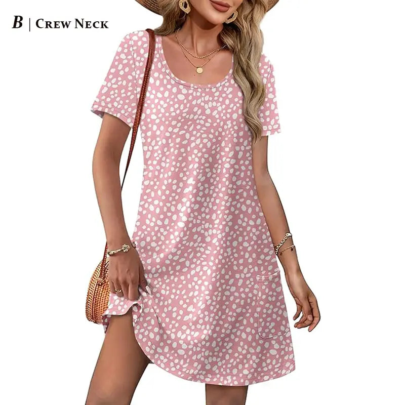 Summer Dress Dresses for Women 2026 Casual Summer V Neck Wedding Guest Dress Short Sleeve Fashion Beach Vacation Clothes