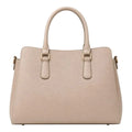 Stylish Beige Leather Tote Handbag