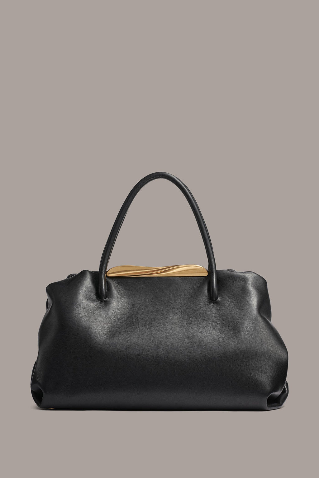 POPLIN LEATHER SMALL SATCHEL BAG