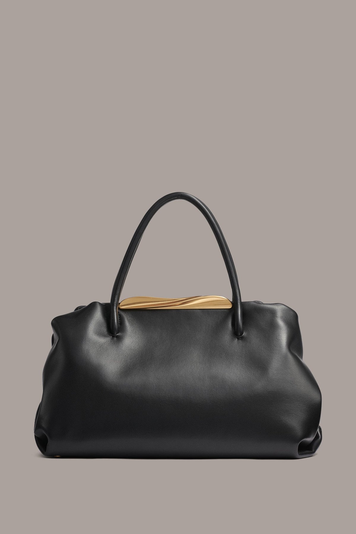 POPLIN LEATHER SMALL SATCHEL BAG