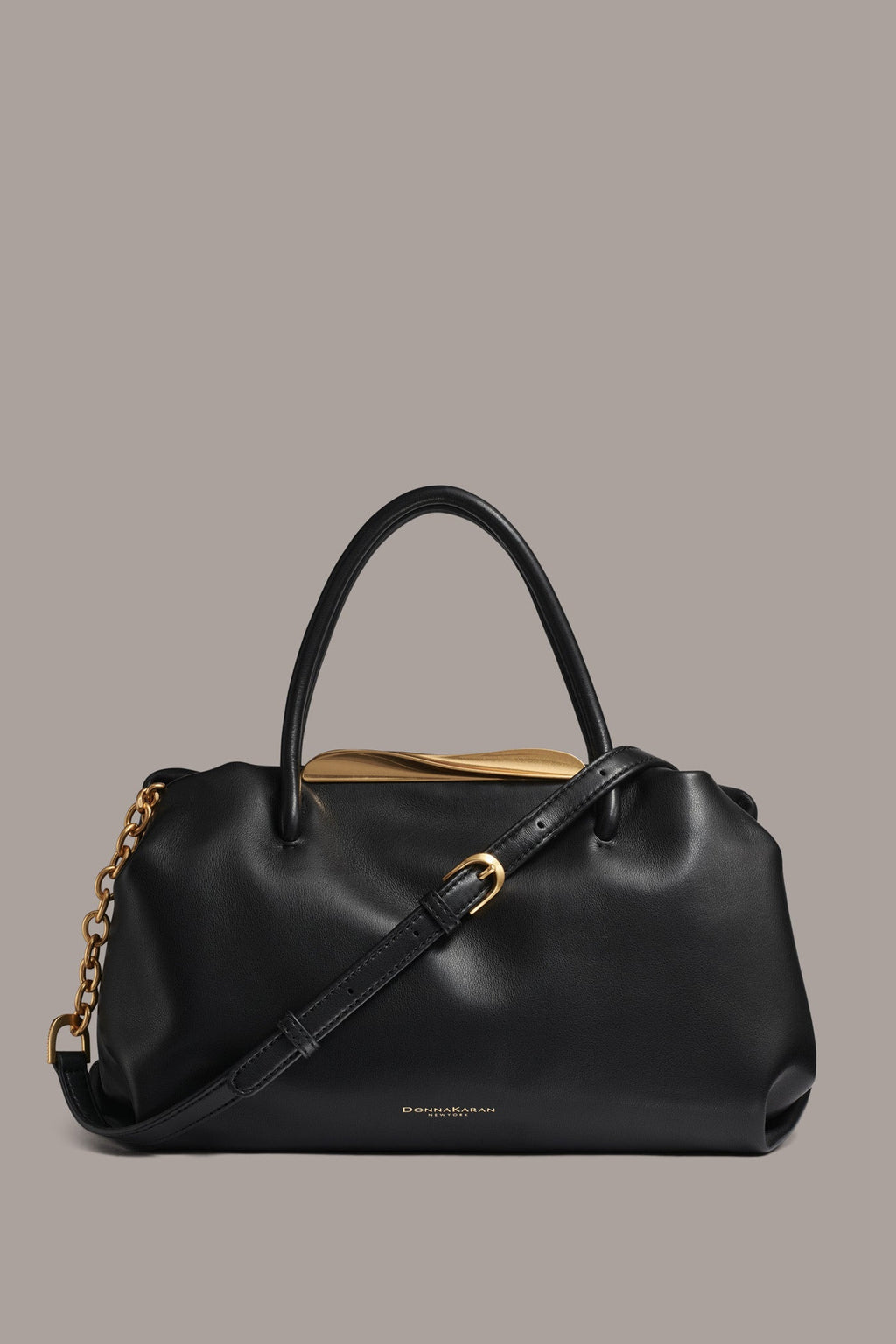 POPLIN LEATHER SMALL SATCHEL BAG