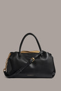 POPLIN LEATHER SMALL SATCHEL BAG
