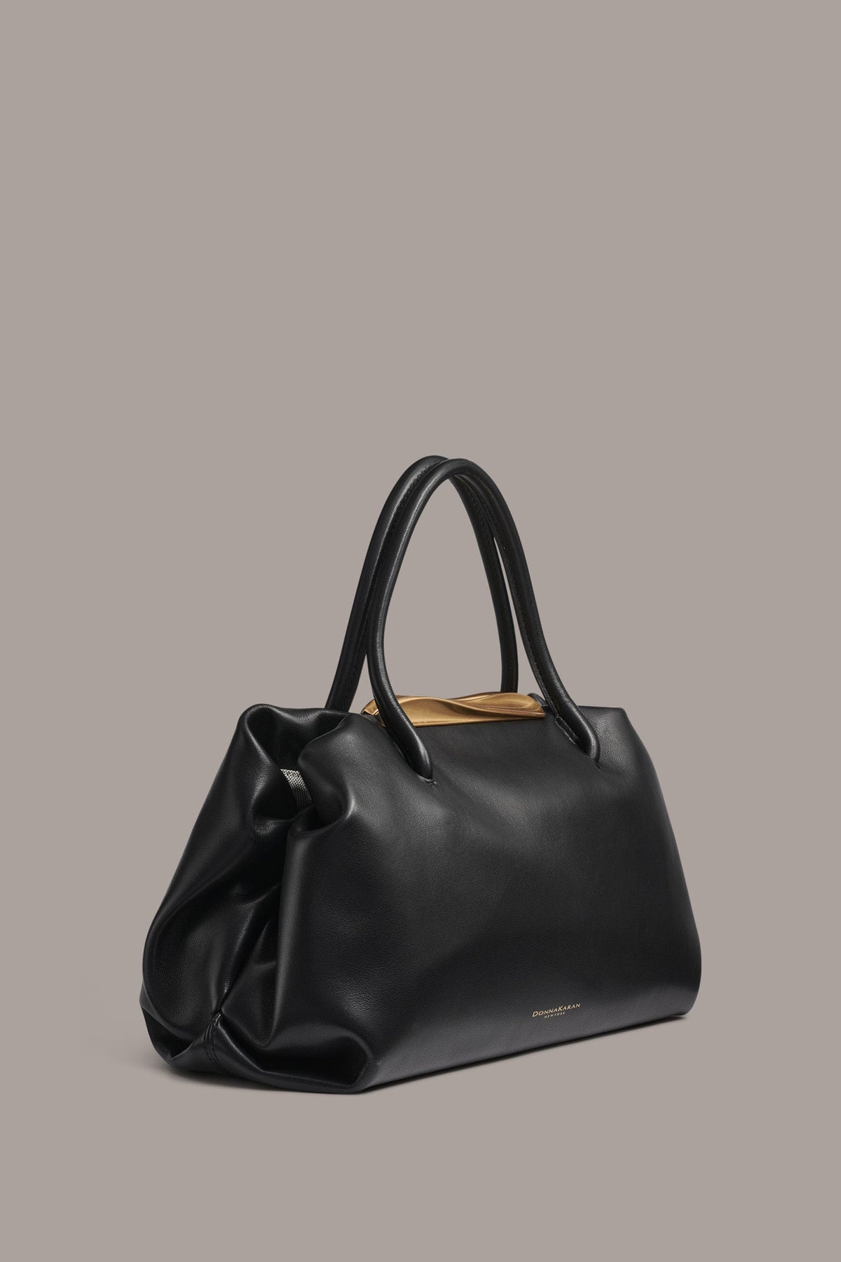 POPLIN LEATHER SMALL SATCHEL BAG