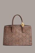 LODEN SNAKE-EFFECT SATCHEL BAG