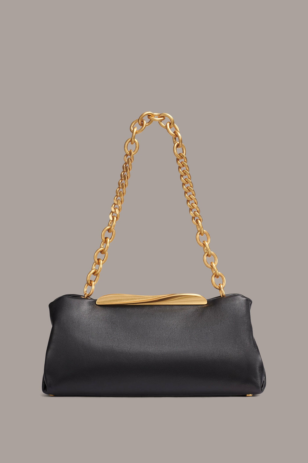POPLIN LEATHER CLUTCH