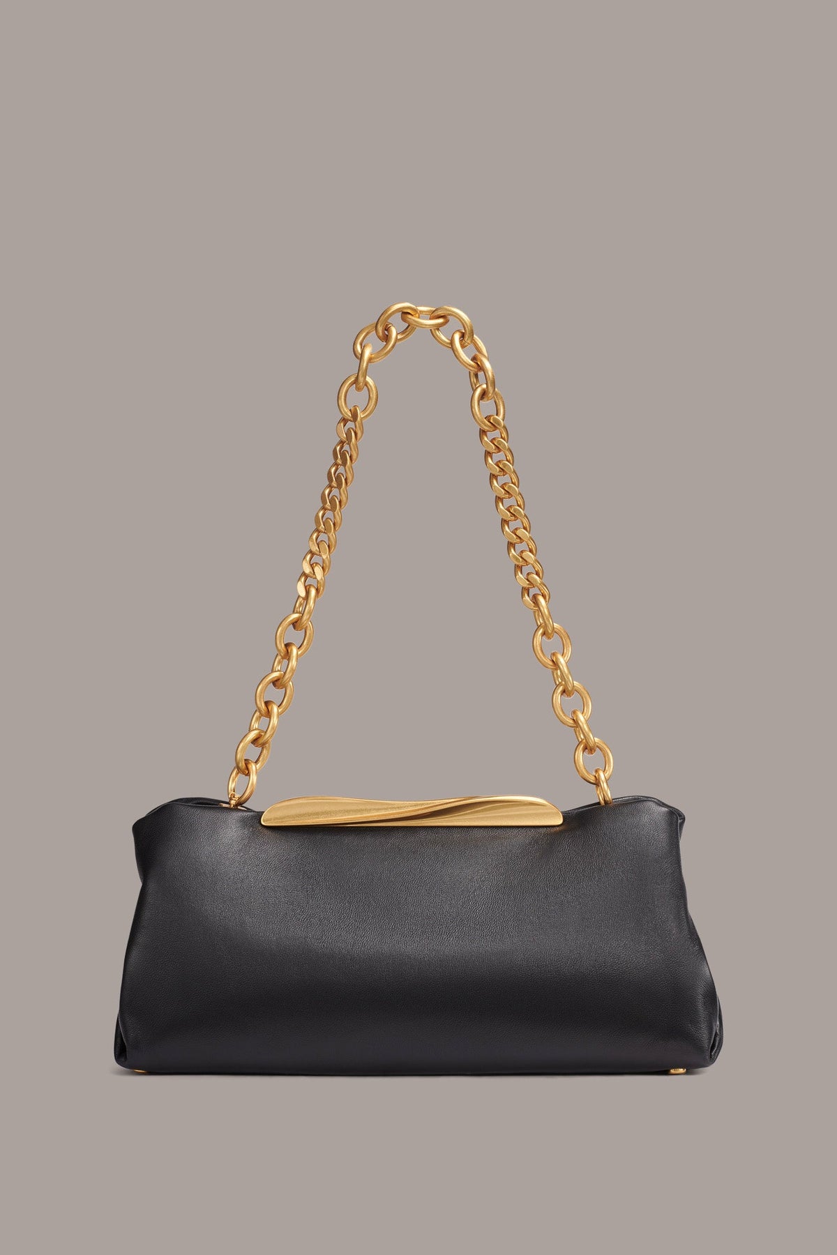 POPLIN LEATHER CLUTCH