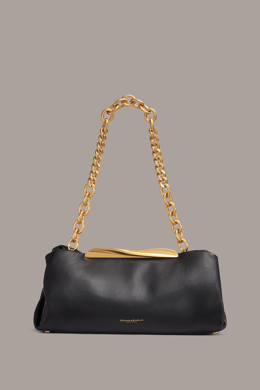 POPLIN LEATHER CLUTCH