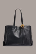 BROCADE LEATHER TOTE