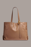 BROCADE LEATHER TOTE
