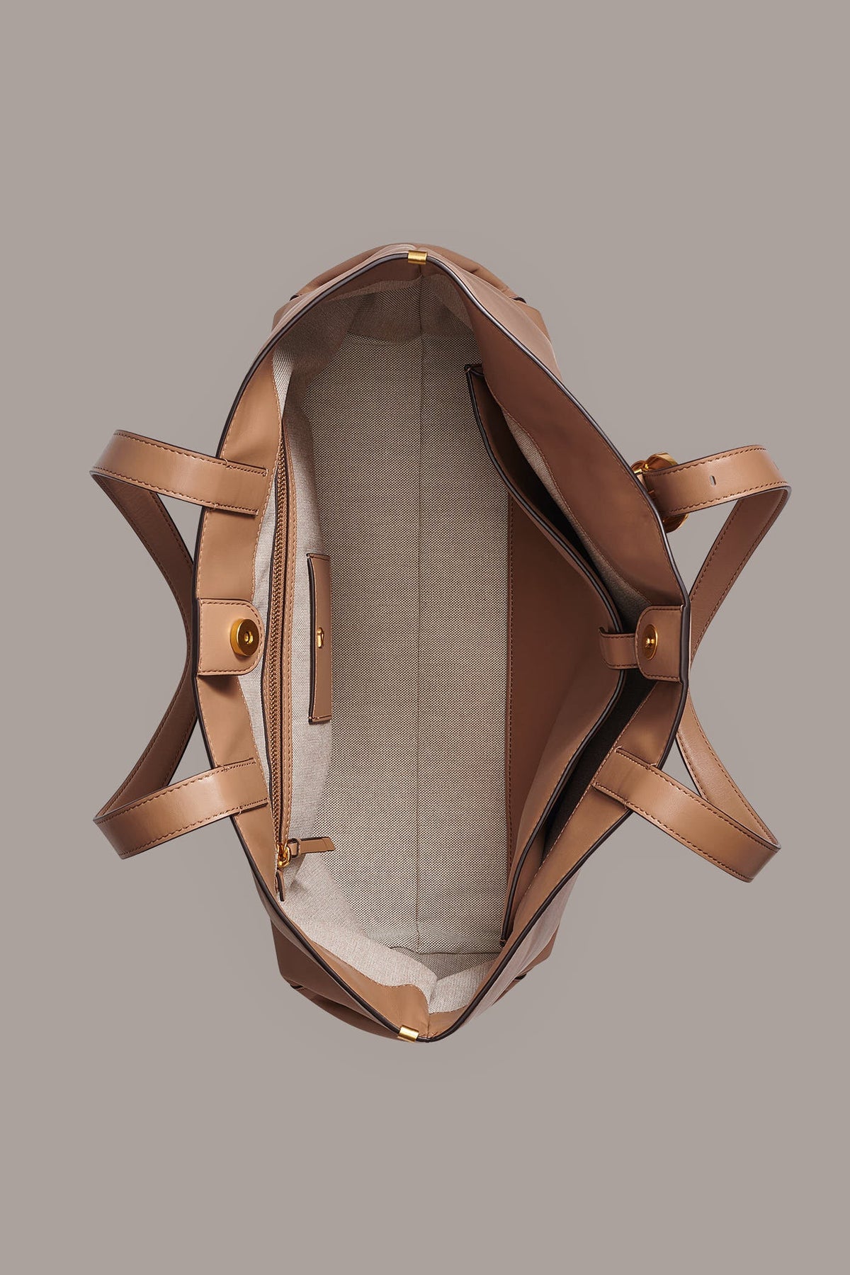 BROCADE LEATHER TOTE