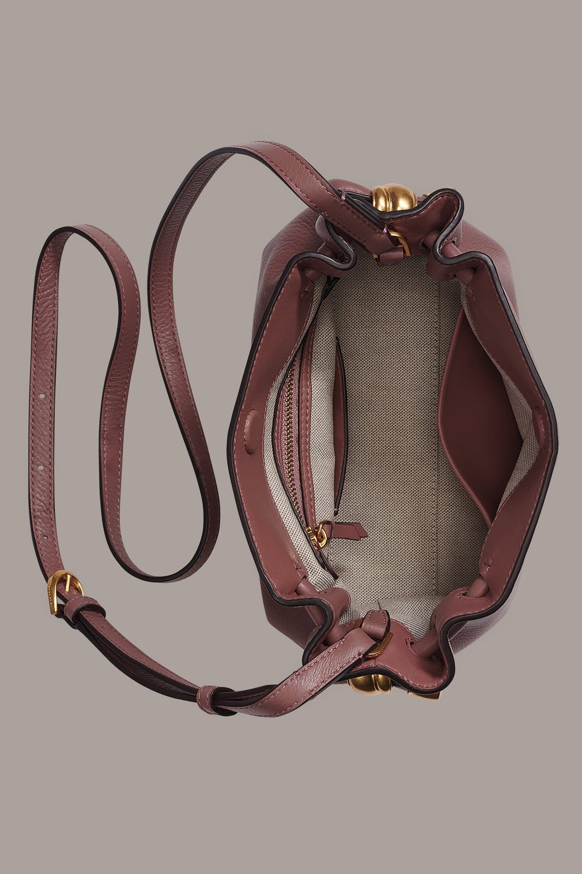 CASHMERE LEATHER CROSSBODY BAG