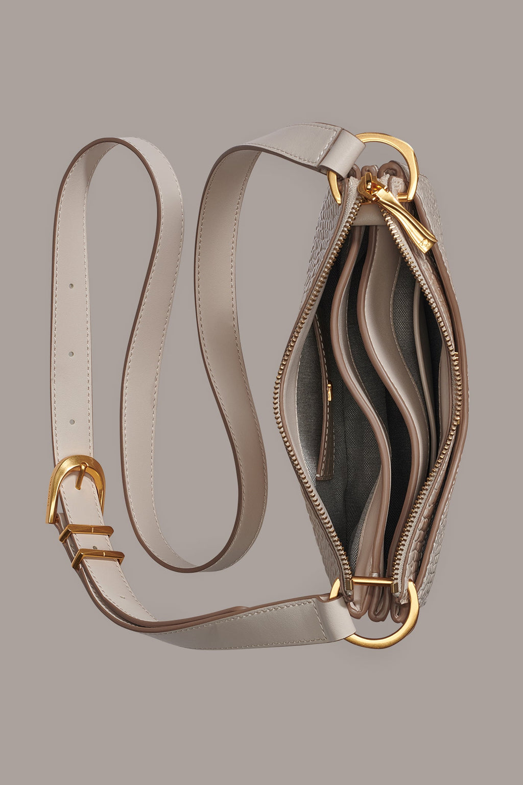 GLENWOOD CROC-EFFECT LEATHER CROSSBODY BAG