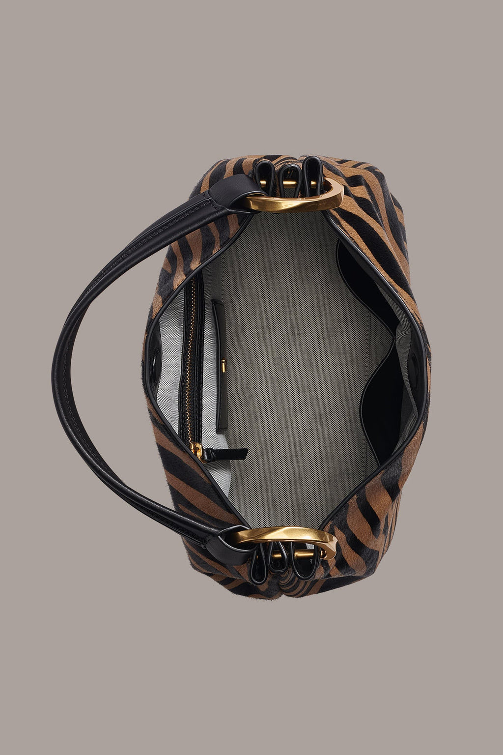 GLENWOOD ZEBRA CALF HAIR SHOULDER BAG