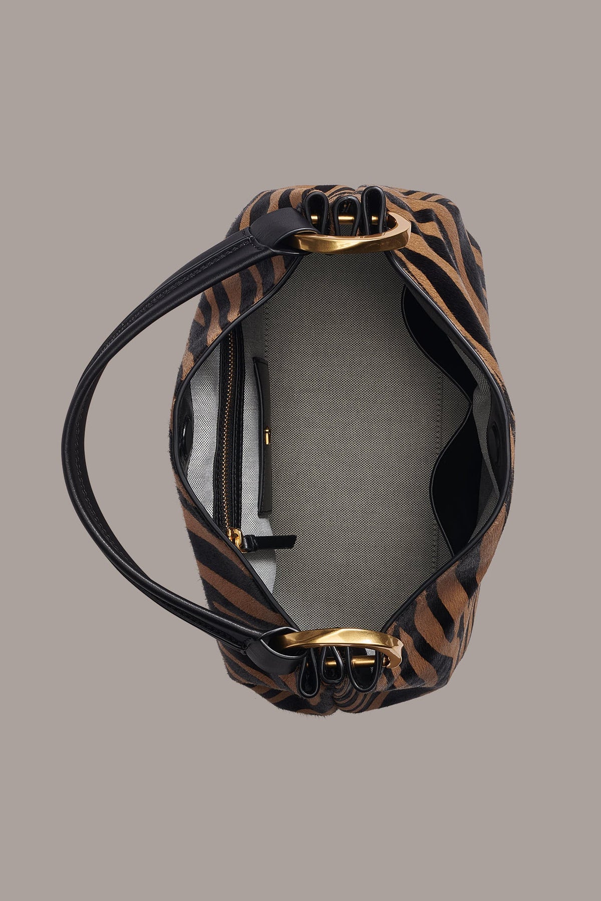 GLENWOOD ZEBRA CALF HAIR SHOULDER BAG