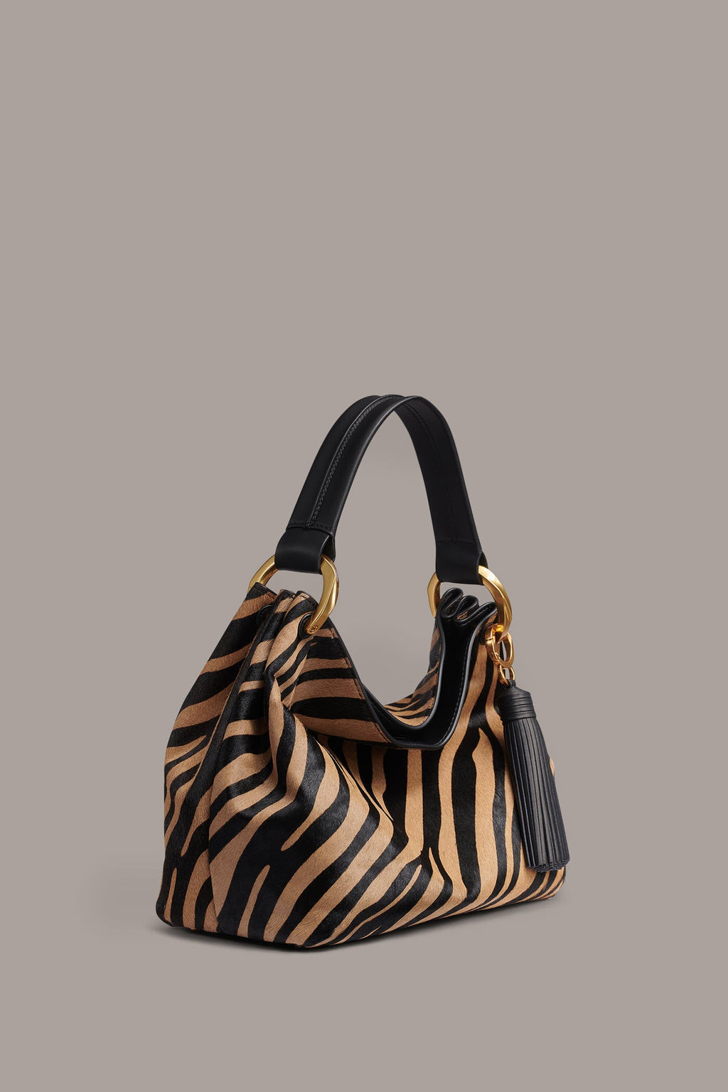 GLENWOOD ZEBRA CALF HAIR SHOULDER BAG