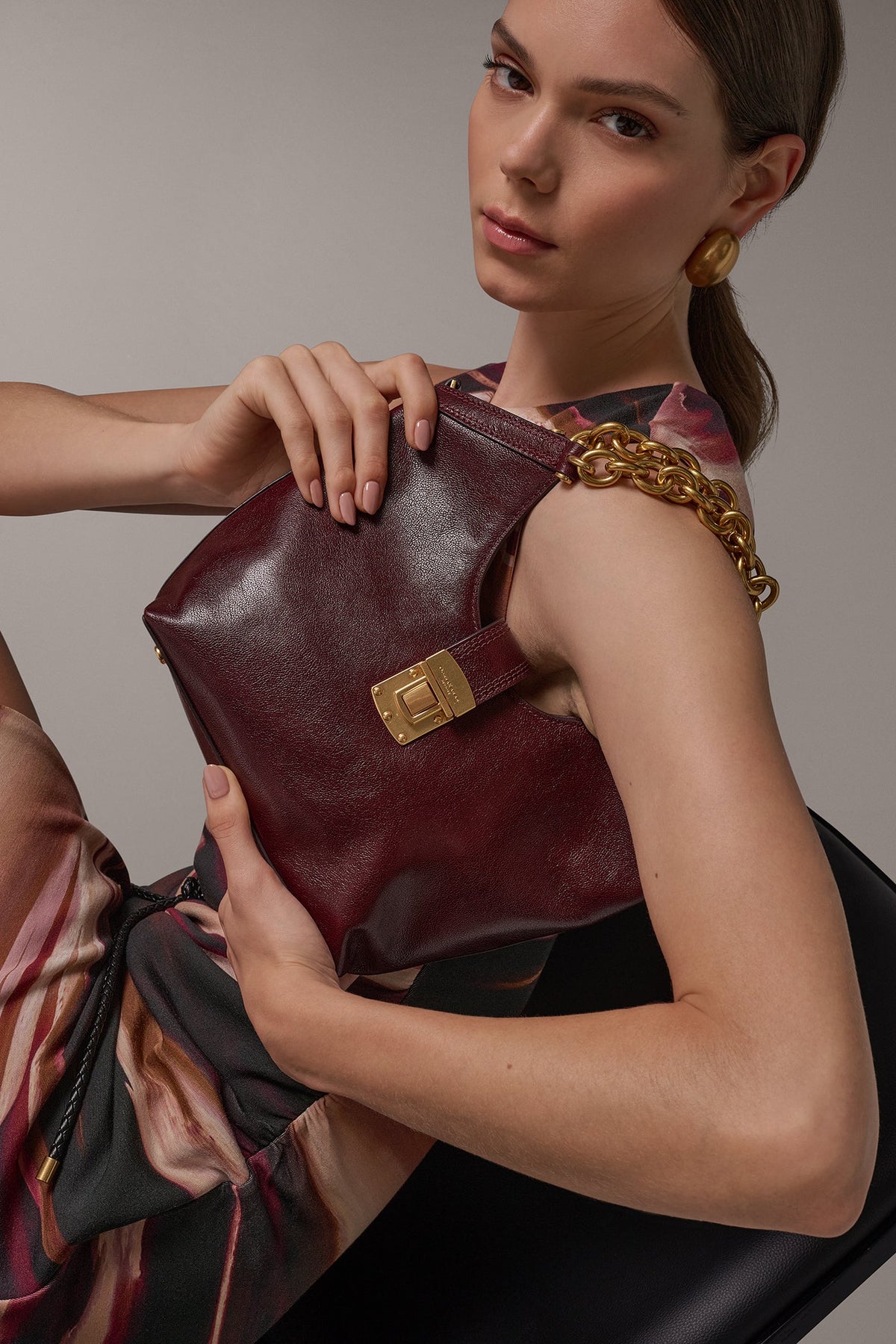 LENO LEATHER SMALL TOTE
