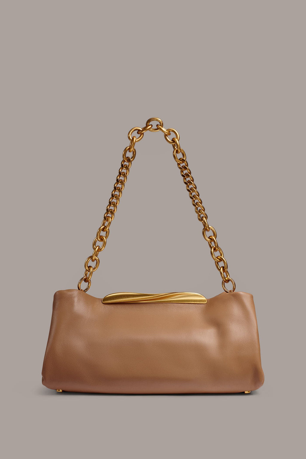 POPLIN LEATHER CLUTCH