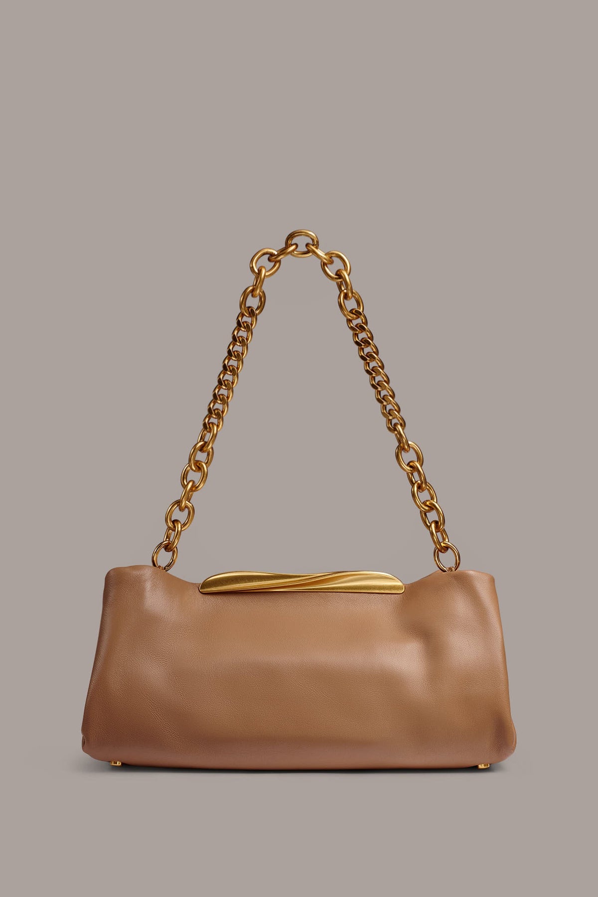 POPLIN LEATHER CLUTCH