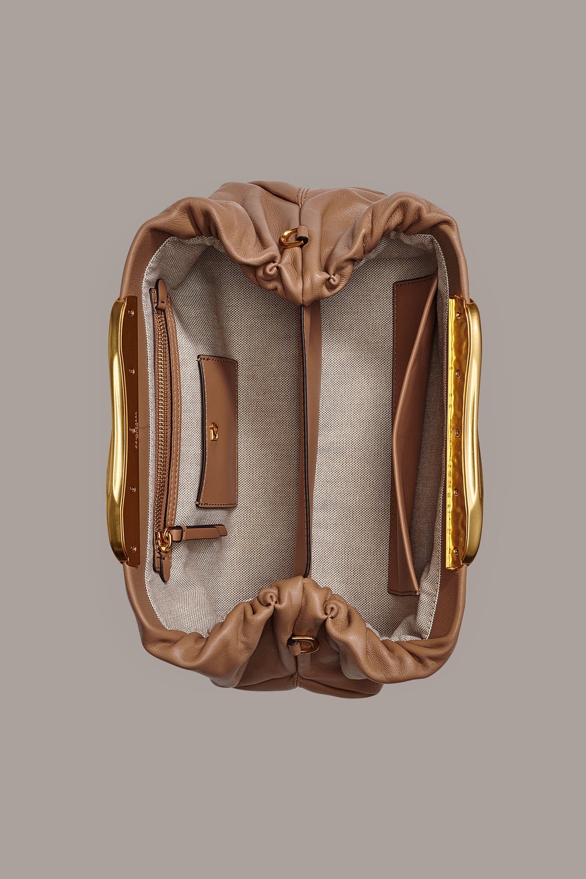 POPLIN LEATHER CLUTCH