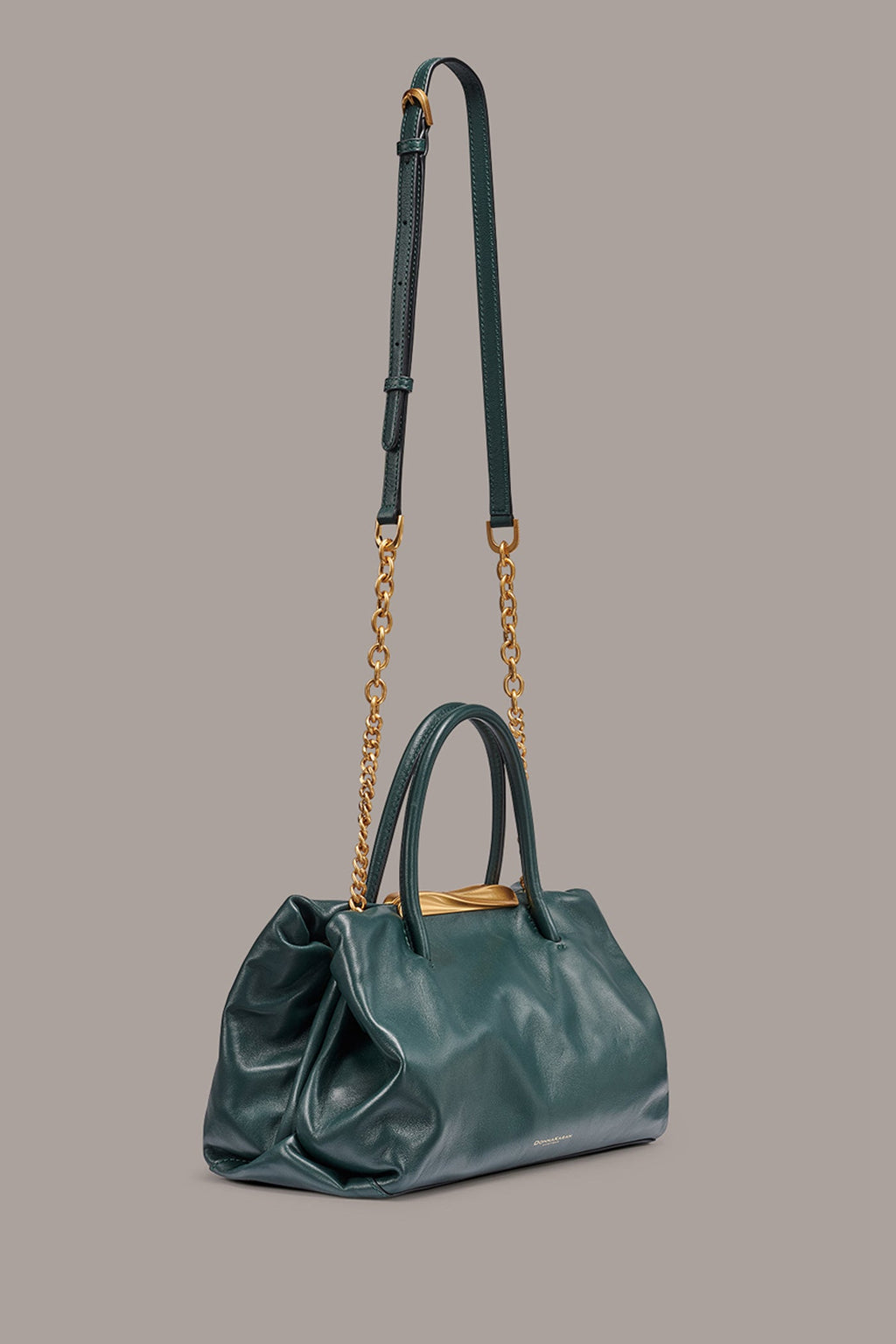 POPLIN LEATHER SMALL SATCHEL BAG