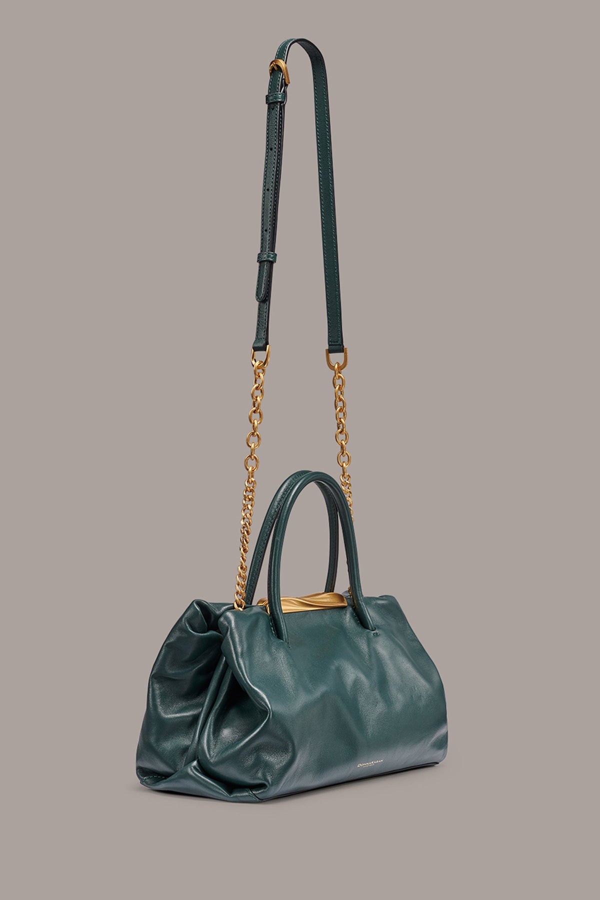 POPLIN LEATHER SMALL SATCHEL BAG