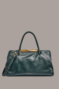 POPLIN LEATHER SMALL SATCHEL BAG