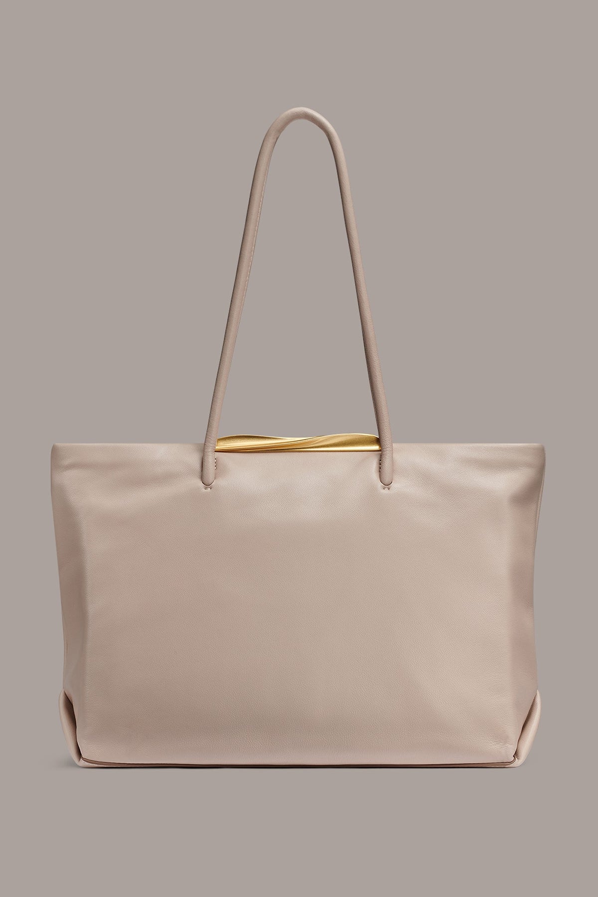POPLIN LEATHER TOTE