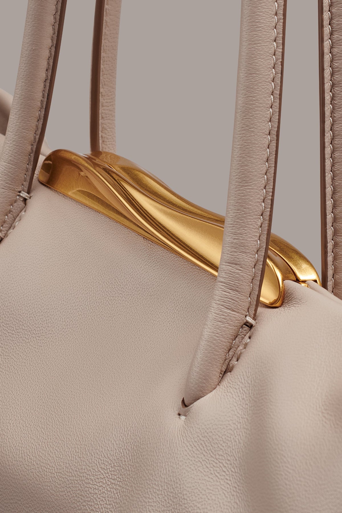 POPLIN LEATHER TOTE