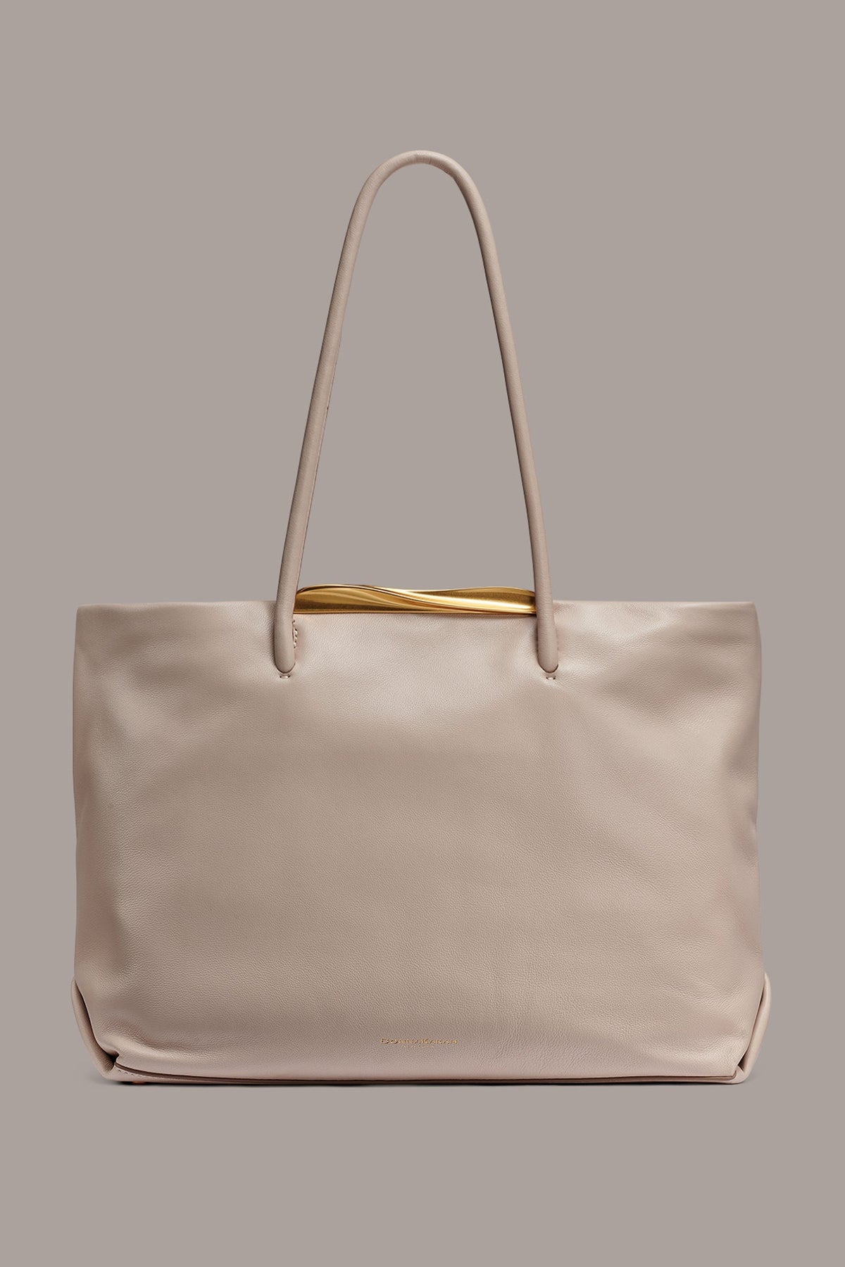 POPLIN LEATHER TOTE