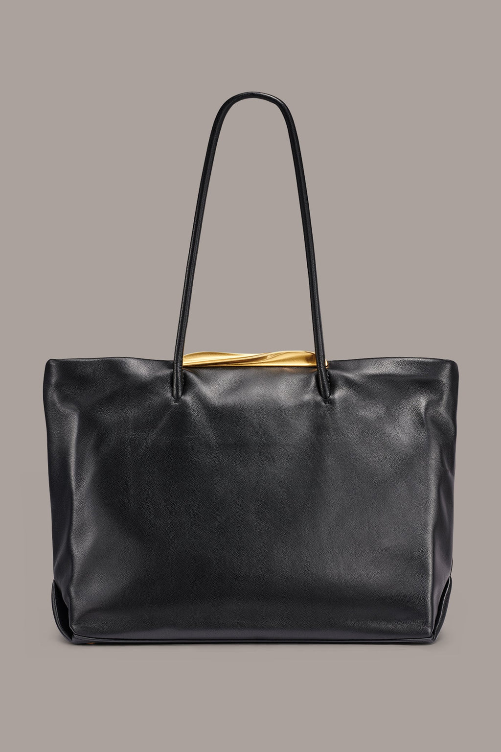 POPLIN LEATHER TOTE