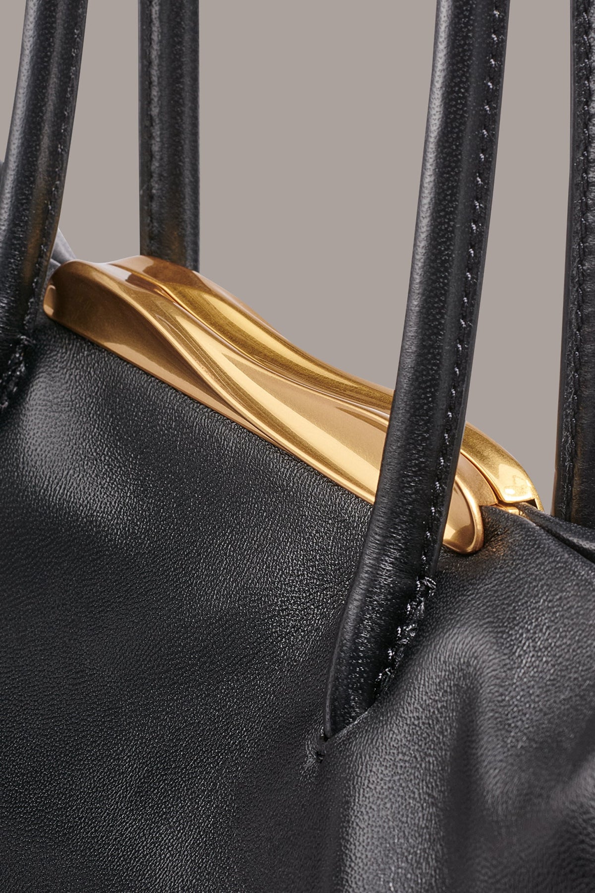 POPLIN LEATHER TOTE