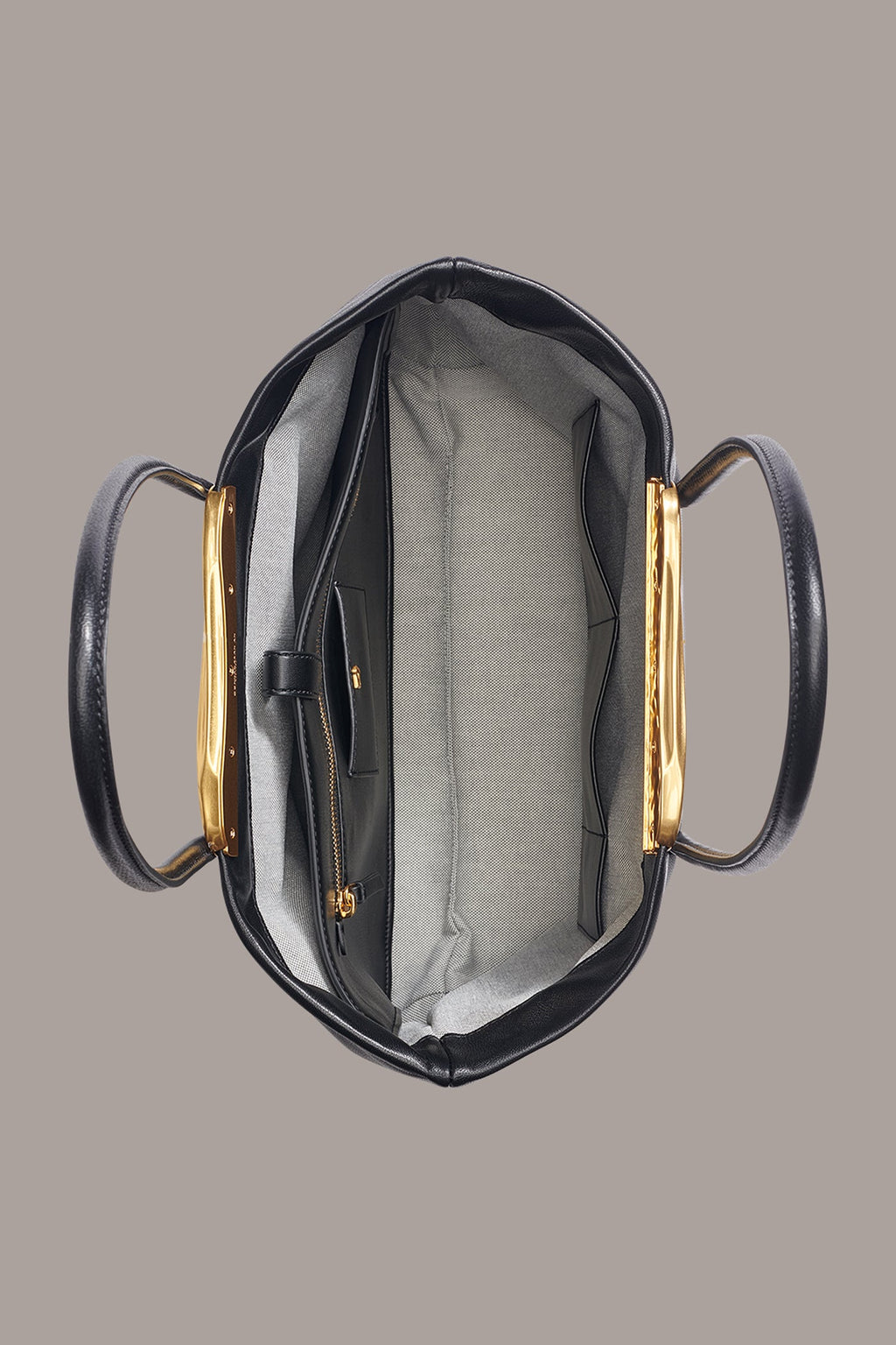 POPLIN LEATHER TOTE