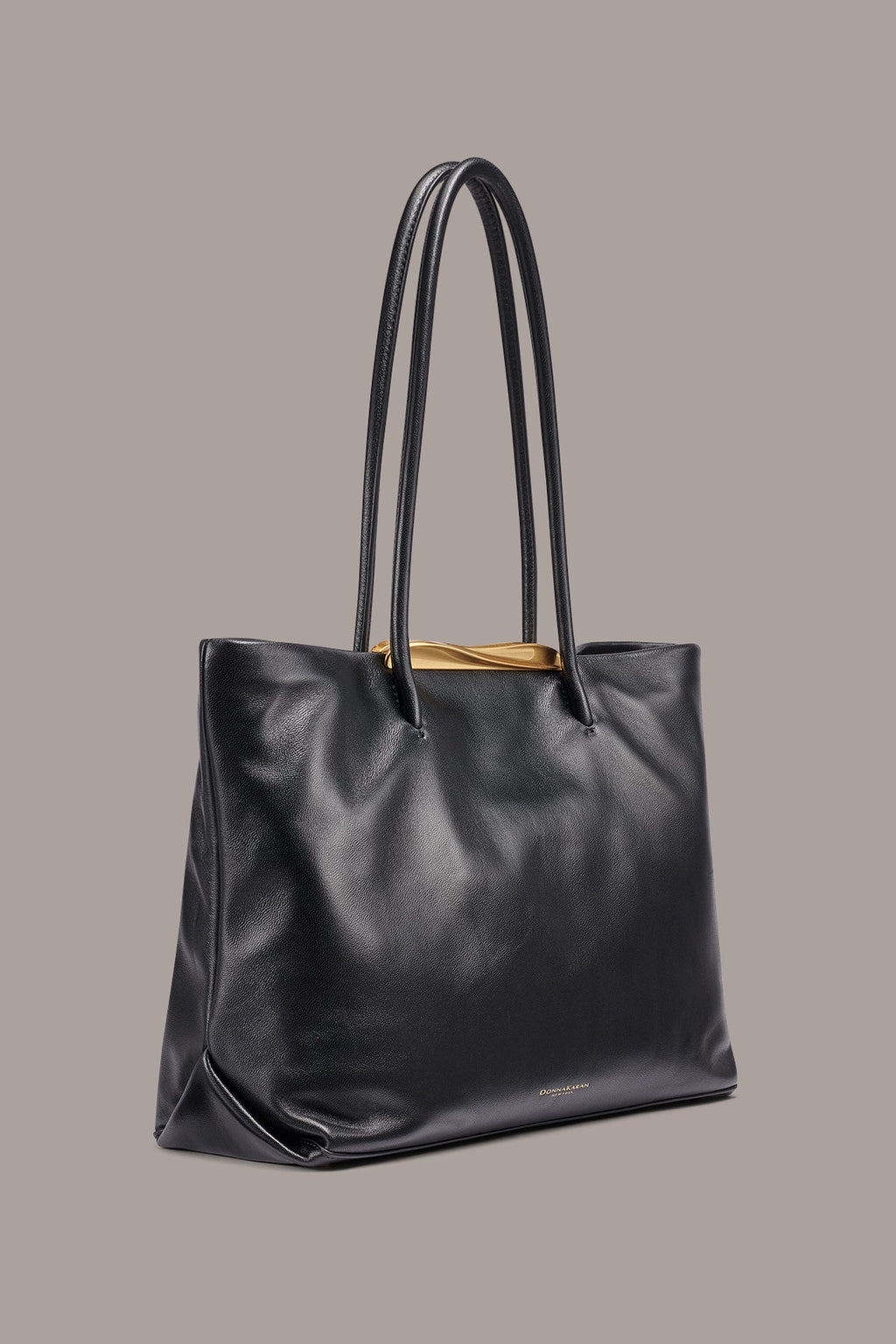 POPLIN LEATHER TOTE