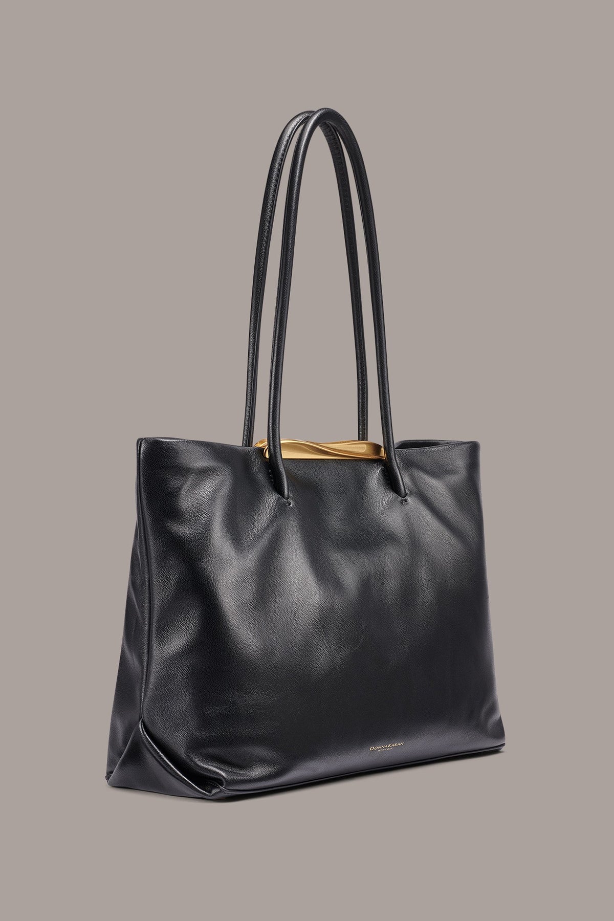POPLIN LEATHER TOTE