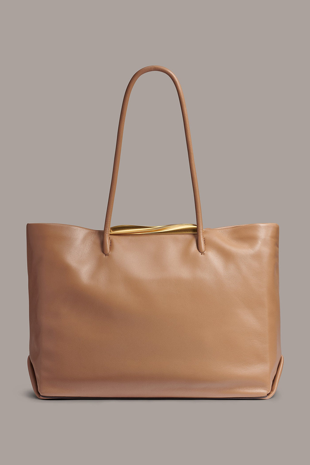 POPLIN LEATHER TOTE
