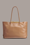 POPLIN LEATHER TOTE