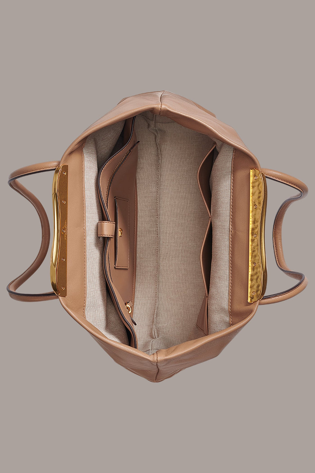 POPLIN LEATHER TOTE