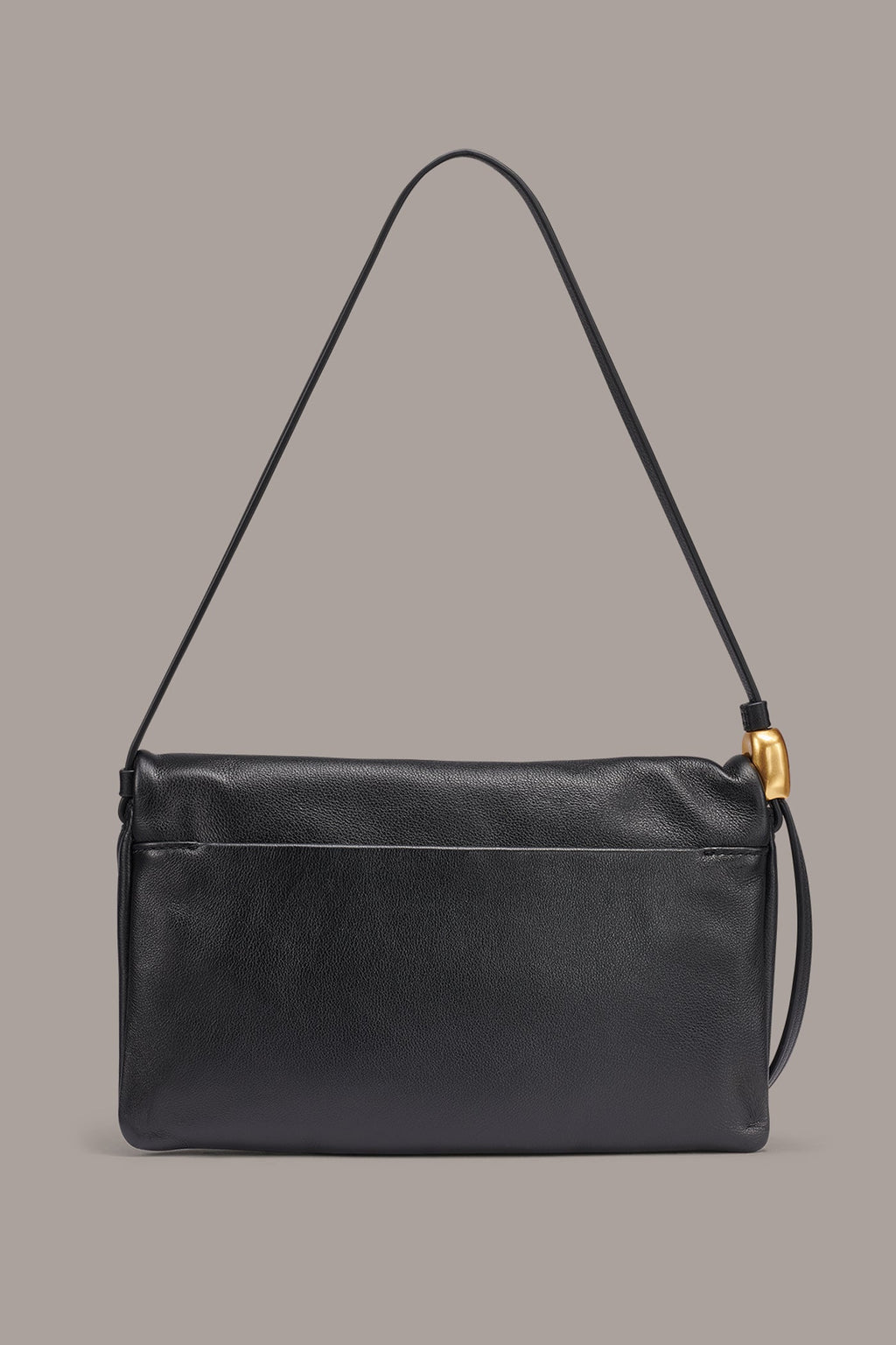VELVET LEATHER FLAP SHOULDER BAG