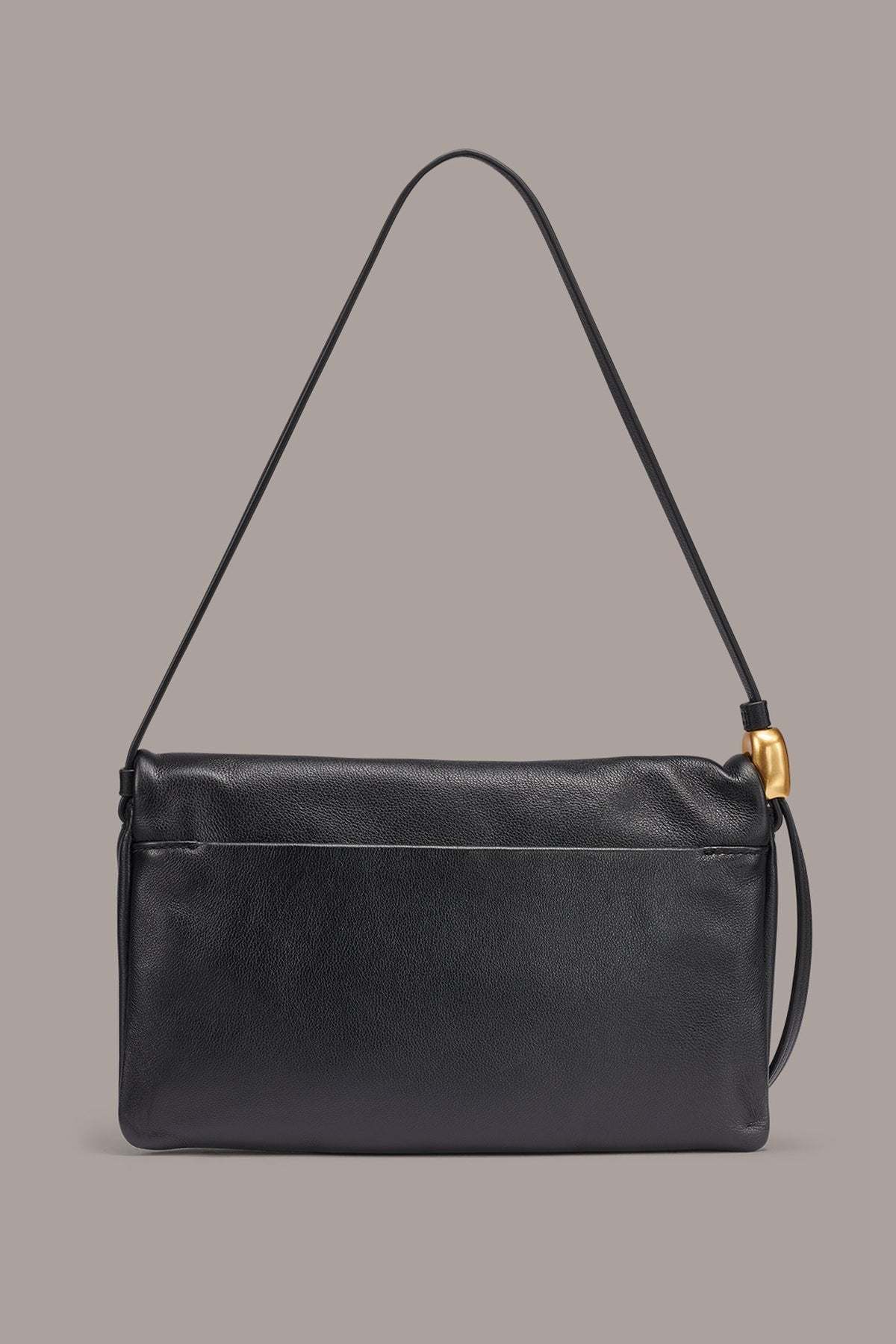 VELVET LEATHER FLAP SHOULDER BAG