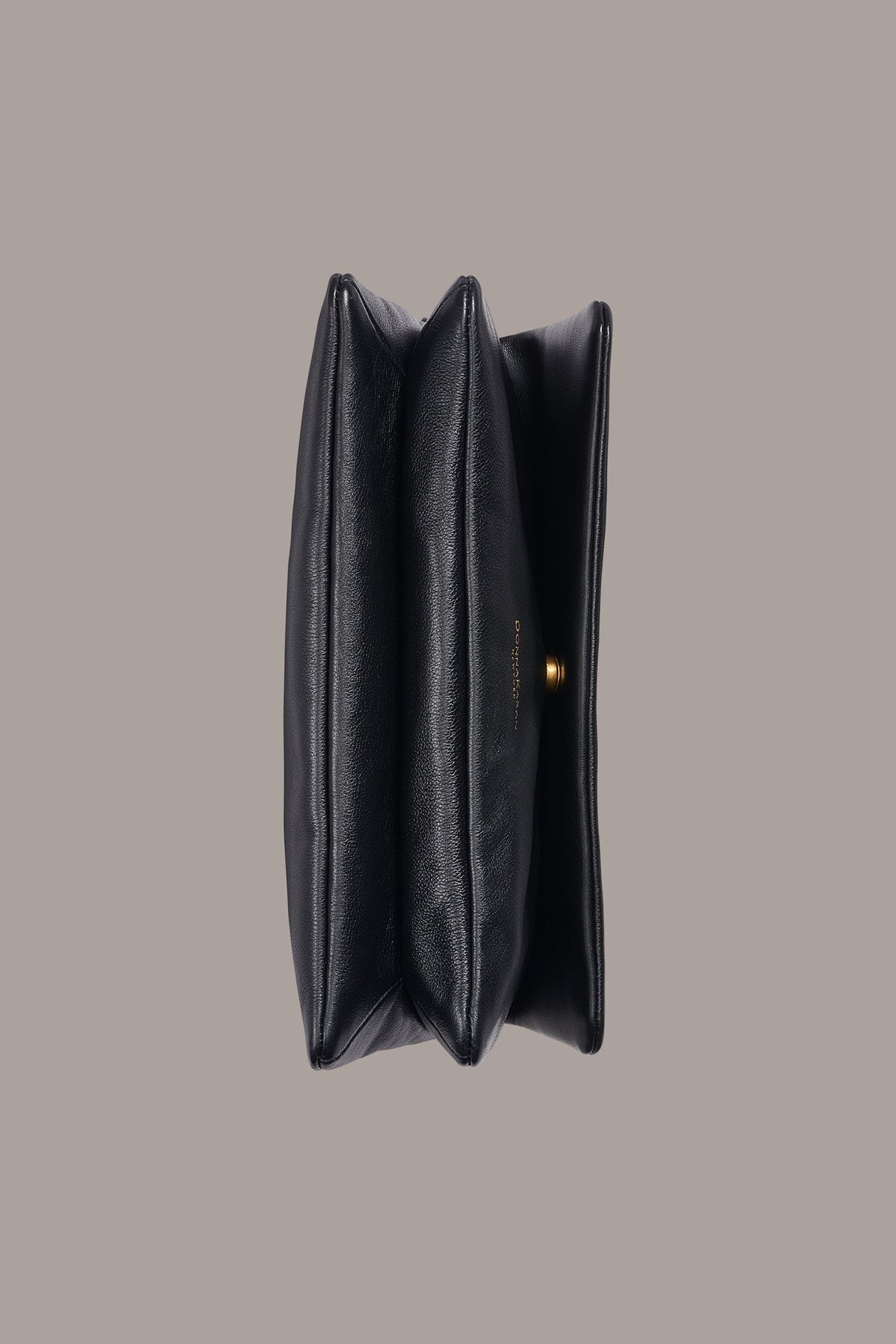 VELVET LEATHER FLAP SHOULDER BAG