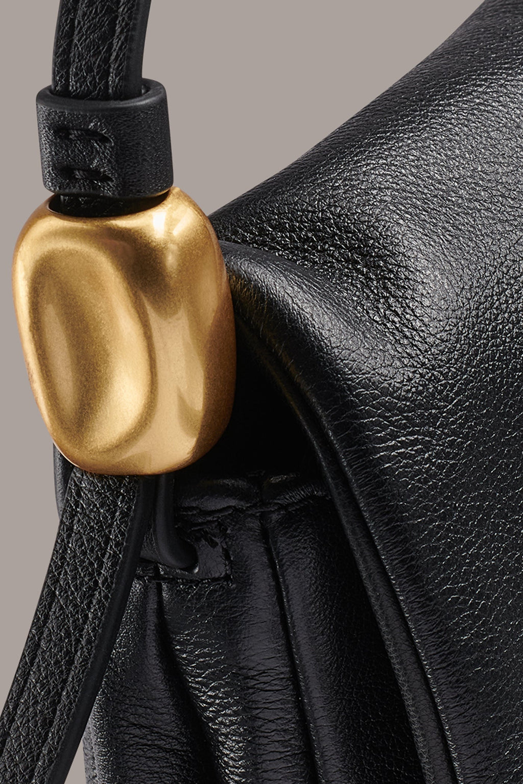 VELVET LEATHER FLAP SHOULDER BAG