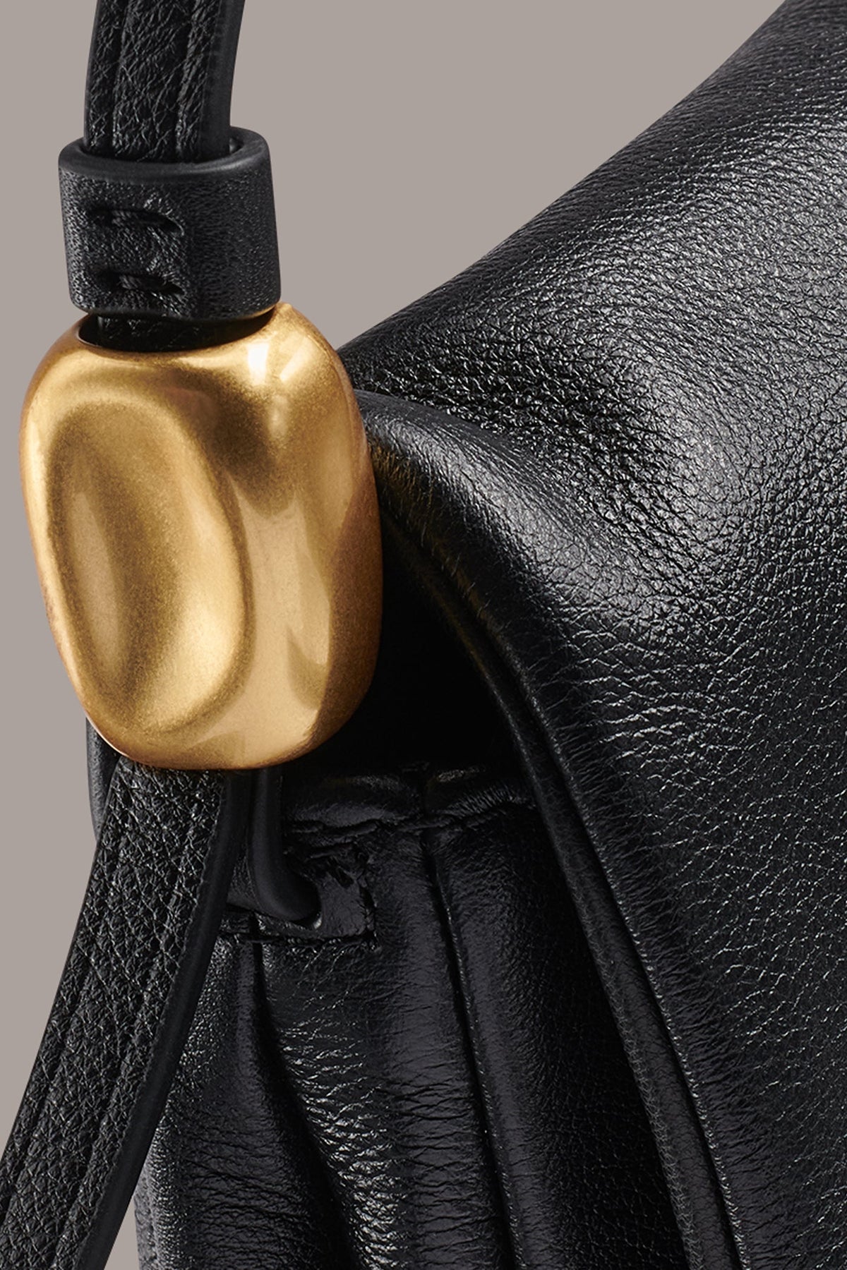 VELVET LEATHER FLAP SHOULDER BAG