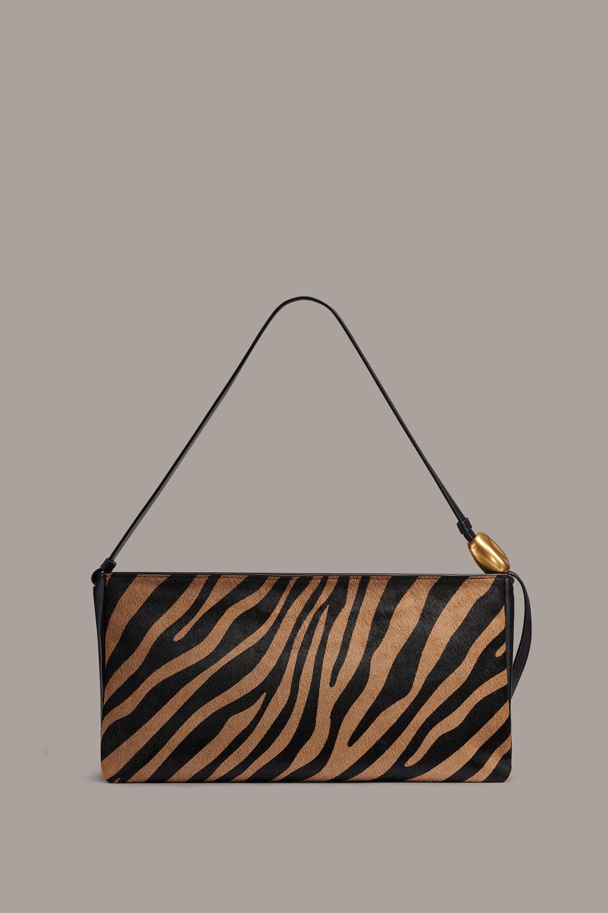 VELVET ZEBRA CALF HAIR SHOULDER BAG