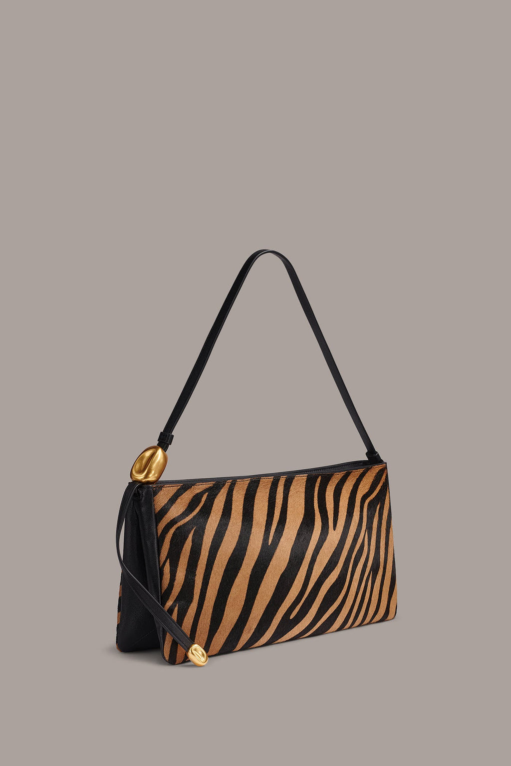 VELVET ZEBRA CALF HAIR SHOULDER BAG
